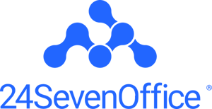 Vertical logo blue